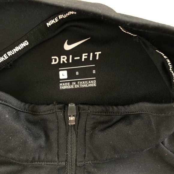 Nike Black Mens Large Dri Fit Three Quarter Zip Up - Picture 3 of 5